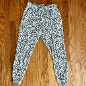 American Eagle Cheetah Fleece Joggers